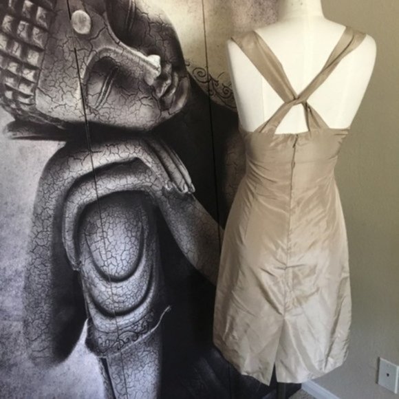 J. Crew Alisanne Dress in Silk Taffeta - Natural 0 - Picture 4 of 9